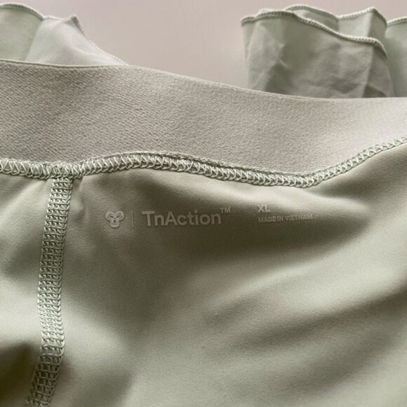 TnAction TnaMOVE Tennis Mini Skirt With Built-In Shorts Activewear Green XL - Picture 7 of 12